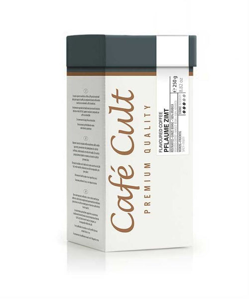 Kaffee "Pflaume/Zimt" in 250 g Tüte, ganze Bohne, aromatisiert