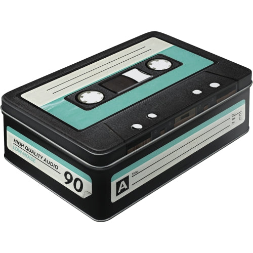 Vorratsdose Flach Retro Cassette