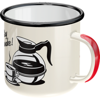 Emaille-Becher Strong Coffee Served Here