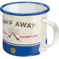 Emaille-Becher VW Bulli - Let's Camp Away