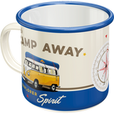 Emaille-Becher VW Bulli - Let's Camp Away