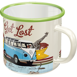 Emaille-Becher VW Bulli - Let's Get Lost
