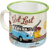 Emaille-Becher VW Bulli - Let's Get Lost