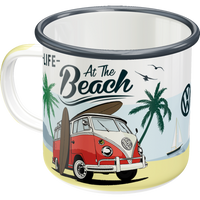 Emaille-Becher VW Bulli - Beach