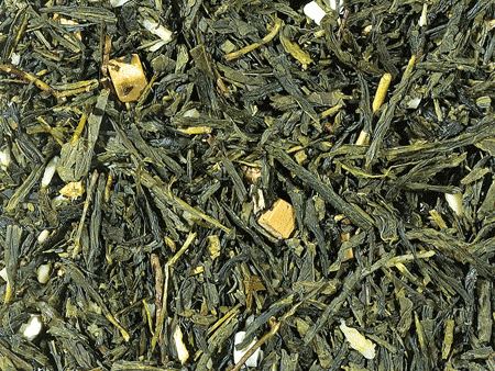 Nr.154 Grünteemischung Sencha Mandel- milch Karamell-Mandel-Note aromatisiert