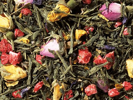 Nr.164 Grünteemischung Sencha Frühjahrstee Himbeer-Note aromatisiert